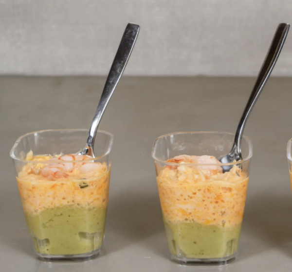 Mini krabcocktail met cocktailsaus