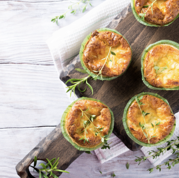 Zalm en prei mini quiche
