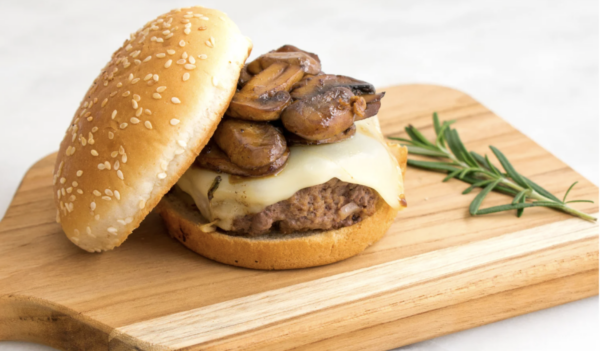 Brioche burger champignons